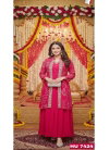 HU 7424 By Af Chinnon Chiffon Wholesale Jacket With Flared Gown In India